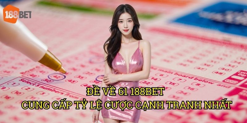 Đề về 61 dễ trúng với phương pháp dự đoán tại 188bet 3 Đề về 61 188bet cung cấp tỷ lệ cược cạnh tranh nhất